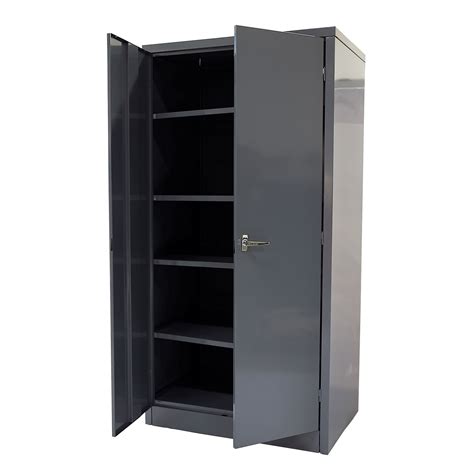 tall metal two door cabinet